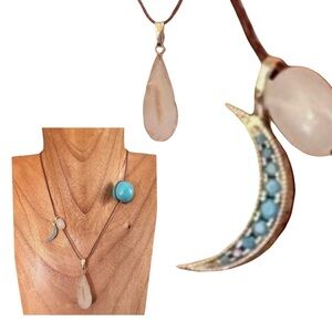 🍒NEW Cosmic Turquoise and Agate Charm Necklace by Loaded